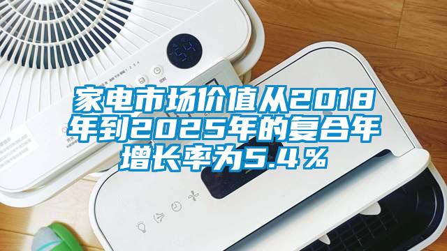 家電市場價(jià)值從2018年到2025年的復(fù)合年增長率為5.4％