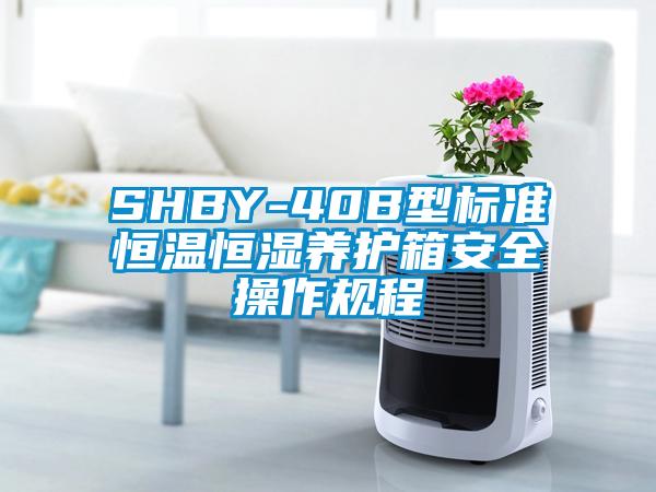 SHBY-40B型標(biāo)準(zhǔn)恒溫恒濕養(yǎng)護箱安全操作規(guī)程