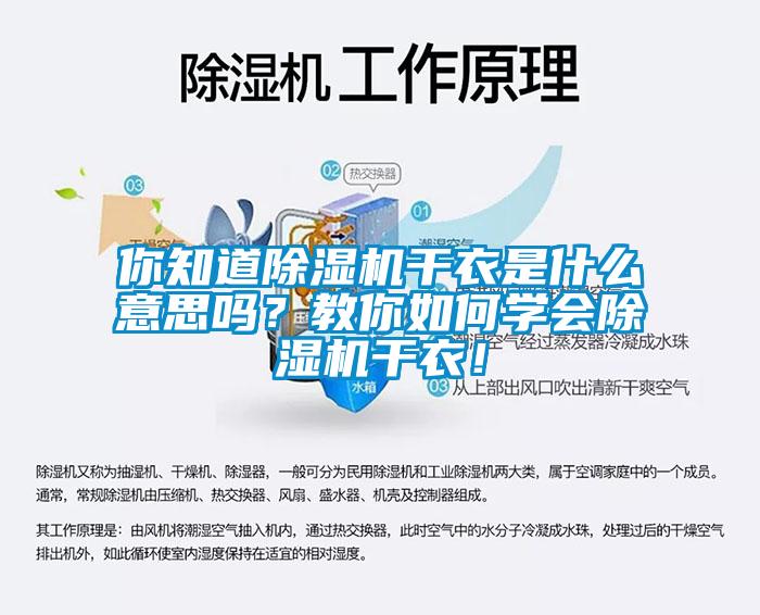 你知道除濕機(jī)干衣是什么意思嗎？教你如何學(xué)會除濕機(jī)干衣！