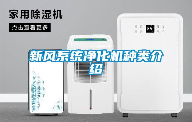 新風系統(tǒng)凈化機種類介紹