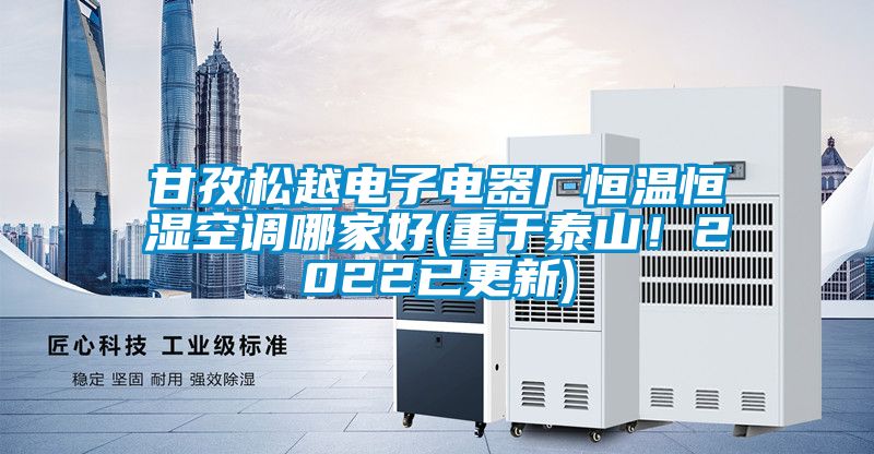 甘孜松越電子電器廠恒溫恒濕空調(diào)哪家好(重于泰山！2022已更新)